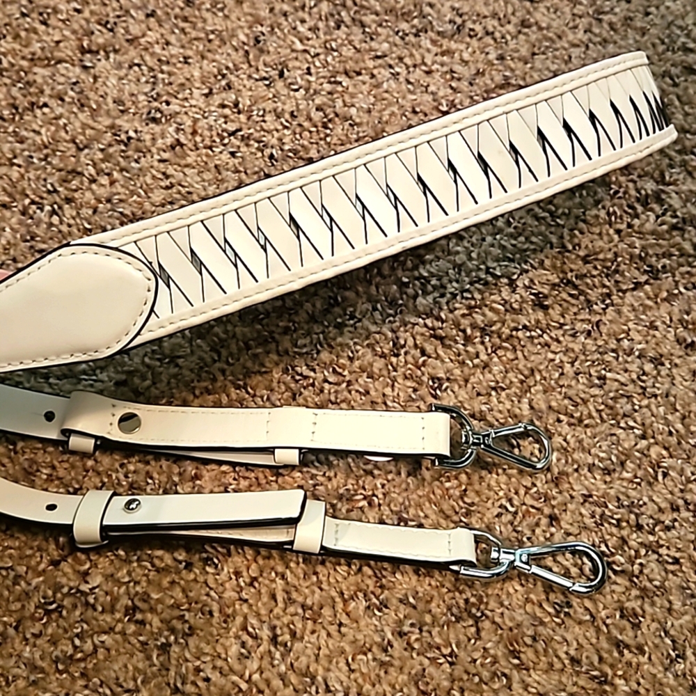Michael Kors White/Silver Purse Strap